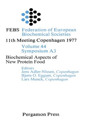 cover image of FEBS Federation of European Biochemical Societies 11th Meeting Copenhagen 1977, Volume 44, Symposium A3